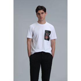 Lufian 111020202 Beyaz Erkek T-shirt