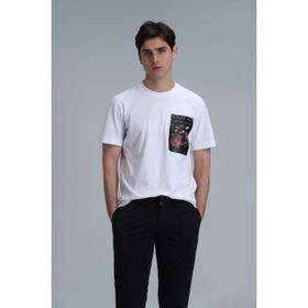 Lufian 111020202 Beyaz Erkek T-shirt