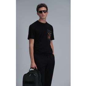 Lufian 111020202 Siyah Erkek T-shirt