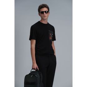 Lufian 111020202 Siyah Erkek T-shirt