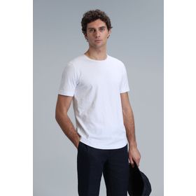 Lufian 111020203 Beyaz Erkek T-shirt
