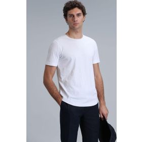 Lufian 111020203 Beyaz Erkek T-shirt