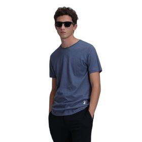 Lufian 111020203 Gece Mavisi Bisiklet Yaka Kısa Kollu Erkek T-shirt