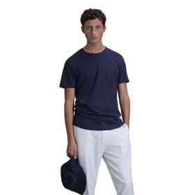Lufian 111020203 Junya Açık Lacivert Basic Erkek T-Shirt