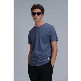 Lufian 111020203 Junya Mavi Erkek T-shirt