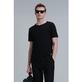 Lufian 111020203 Junya Siyah Erkek T-shirt