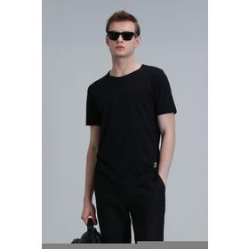 Lufian 111020203 Junya Siyah Erkek T-shirt