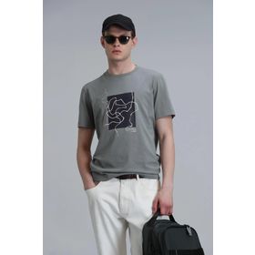 Lufian 111020205 Nally Saks Erkek T-shirt