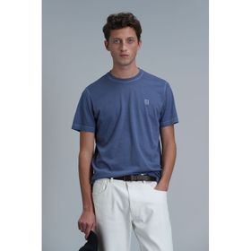 Lufian 111020216 Sarder Mavi Erkek T-shirt