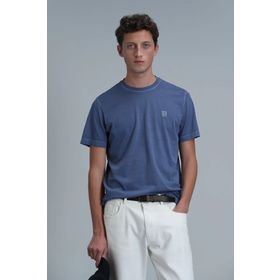 Lufian 111020216 Sarder Mavi Erkek T-shirt