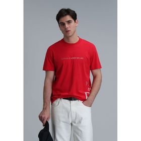 Lufian 111020221 Kırmızı Potter Modern Grafik Erkek T-shirt