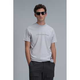 Lufian 111020221 Potter Taş Modern Grafik Erkek T-Shirt