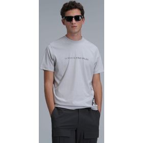 Lufian 111020221 Potter Taş Modern Grafik Erkek T-Shirt