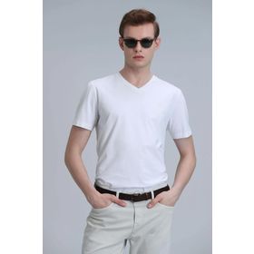 Lufian 111020224 Tuna Beyaz Erkek T-shirt