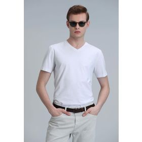 Lufian 111020224 Tuna Beyaz Erkek T-shirt