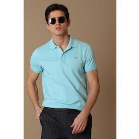 Lufian 111040091 Mavi Laon Polo Yaka Erkek T-shirt
