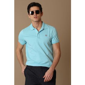 Lufian 111040091 Mavi Laon Polo Yaka Erkek T-shirt