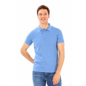 Lufian 111040091 Mavi Laon Polo Yaka Erkek T-shirt