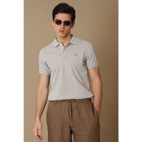Lufian 111040091 Taş Polo Yaka Düz Kısa Kollu Erkek T-shirt