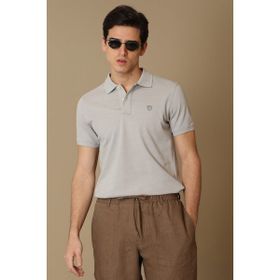 Lufian 111040091 Taş Polo Yaka Düz Kısa Kollu Erkek T-shirt