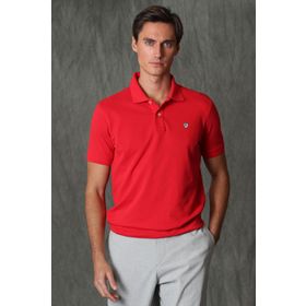Lufian 111040120 Kırmızı Polo Yaka Basic %100 Pamuk Erkek T-Shirt