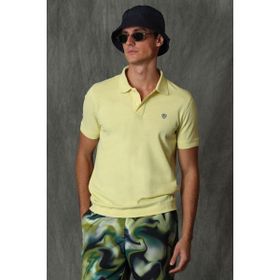 Lufian 111040120 Sarı Polo Yaka Basic Erkek T-shirt