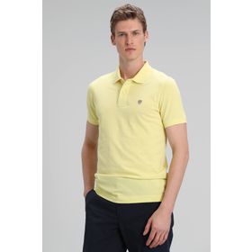 Lufian 111040120 Sarı Polo Yaka Basic Erkek T-shirt
