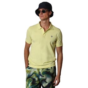 Lufian 111040120 Sarı Polo Yaka Basic Erkek T-shirt