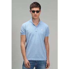 Lufian 111040121 Mavi Vernon Spor Polo Yaka Erkek T-shirt