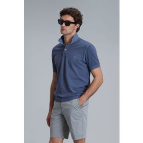 Lufian 111040163 Vernon Açık Lacivert Smart Polo Erkek T-shirt