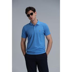 Lufian 111040164-100320 Laon Mavi Günlük Polo Yaka Erkek T-shirt