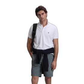 Lufian 111040164-100500 Laon Beyaz Günlük Polo Yaka Erkek T-shirt