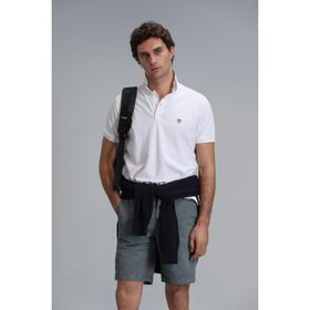 Lufian 111040164-100500 Laon Beyaz Günlük Polo Yaka Erkek T-shirt