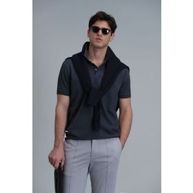 Lufian 111040164 Laon Antrasit Smart Polo Erkek T-Shirt