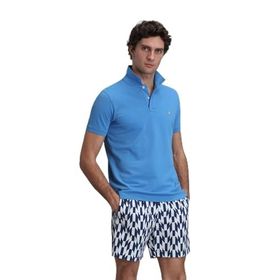 Lufian 111040164 Laon Mavi Smart Polo Erkek T-Shirt