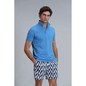 Lufian 111040164 Laon Mavi Smart Polo Erkek T-Shirt