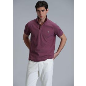 Lufian 111040164 Laon Mürdüm Smart Polo Erkek T-Shirt