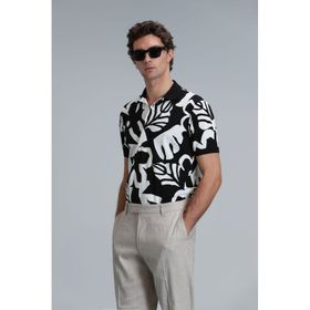 Lufian 111040169 Lindon Siyah Smart Polo Erkek T-Shirt