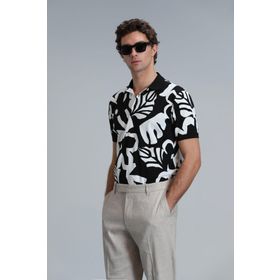 Lufian 111040169 Lindon Siyah Smart Polo Erkek T-Shirt