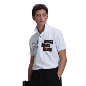 Lufian 111040178 Beyaz Polo Yaka Erkek T-shirt