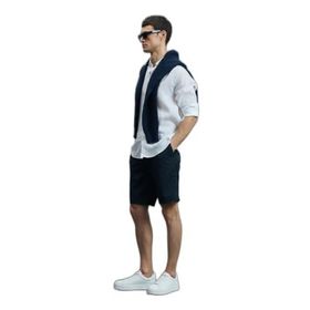 Lufian 111210081 Lacivert Erkek Cosmo Spor Chino Slim Fit Şort