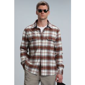 Lufian 112010636 Kiremit Armas Basic Regular Fit Erkek Gömlek