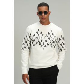 Lufian 112030043 Kırık Beyaz Rose Erkek Sweatshirt