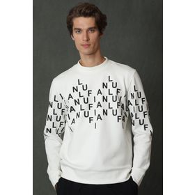 Lufian 112030043 Kırık Beyaz Rose Erkek Sweatshirt
