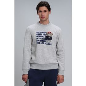 Lufian 112030118 Gri Erkek Sweatshirt