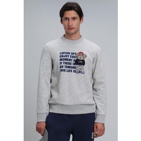 Lufian 112030118 Kırık Beyaz Erkek Sweatshirt