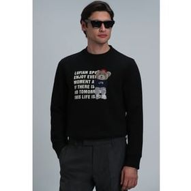 Lufian 112030118 Siyah Erkek Sweatshirt