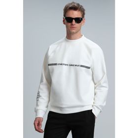 Lufian 112030119 Kırık Beyaz Erkek Sweatshirt
