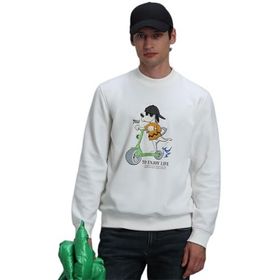 Lufian 112030128 Kırık Beyaz Erkek Sweatshirt