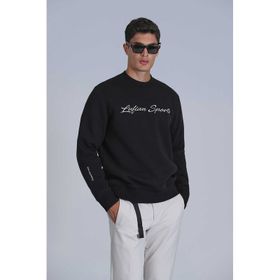 Lufian 112030137 Siyah Loved Erkek Sweatshirt